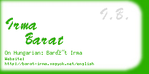 irma barat business card